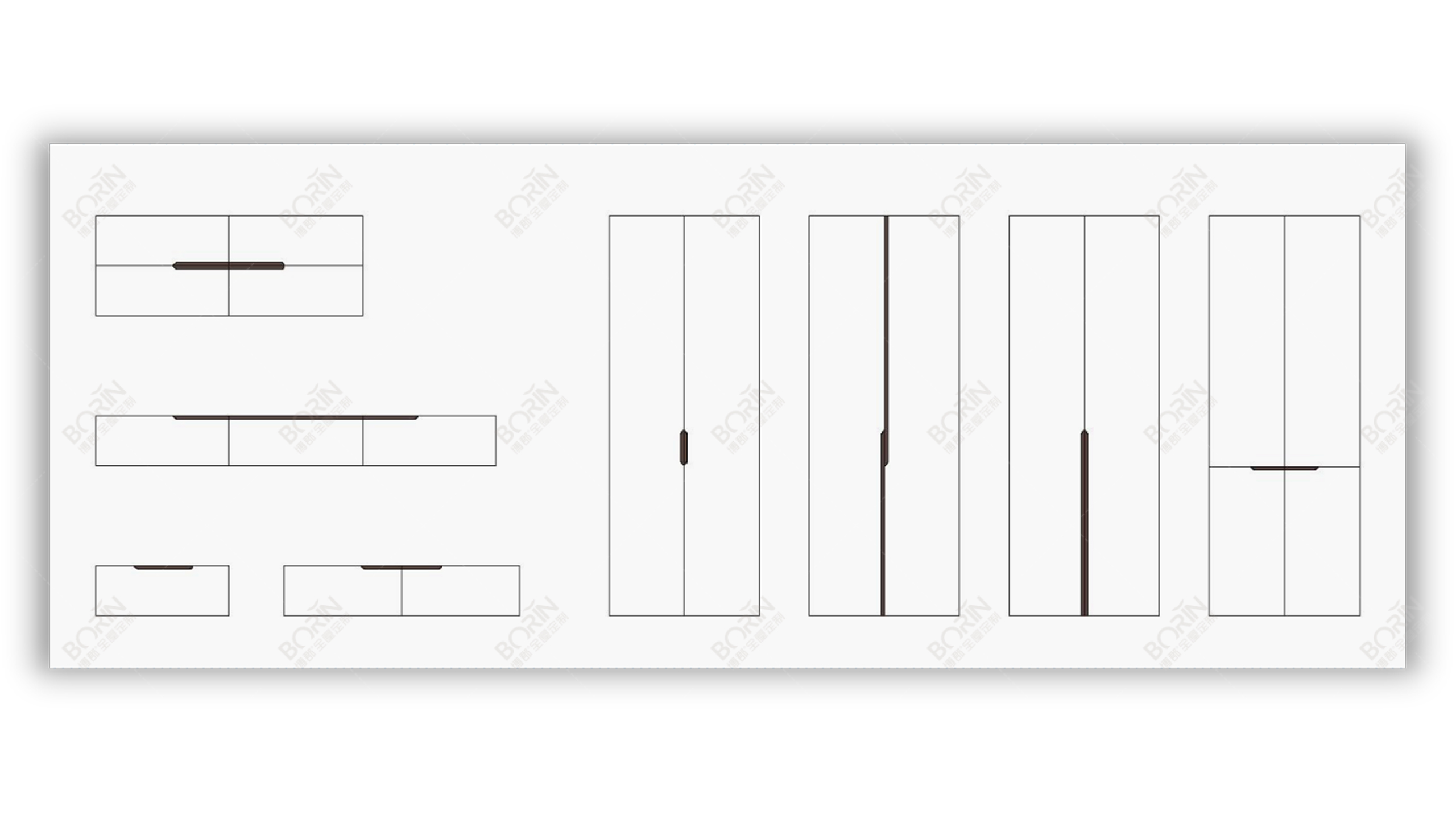 博郡全屋定制阿尔法系列拉手示意图
